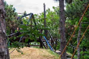 Парк Победы незаконно заставили аттракционами