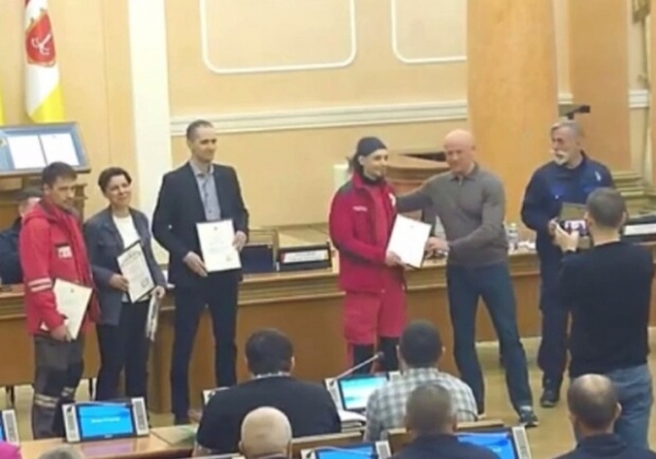 В Одессе наградили Дарт Вейдера: он стал добровольцем по гражданской защите