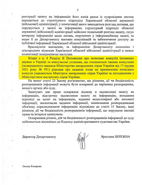 У Синєгубова «відхрестилися» від призначення Удянського почесним консулом: ЗМІ опублікували відповідь